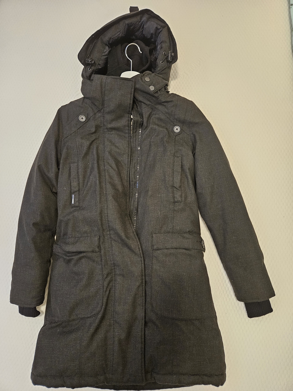 Women's Nobis Hooded Puffer Coat - Dark Charcoal